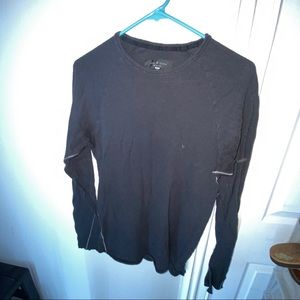 rag & bone Black Long Sleeve Tee